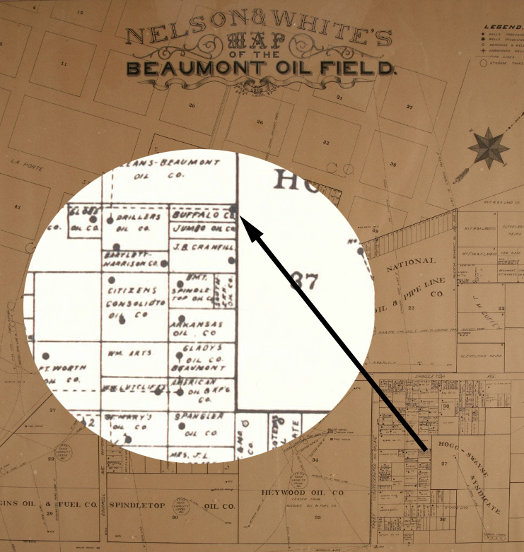 Buffalo Oil map of Beaumont, TX, lease