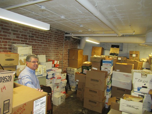 Volumes of donated historical well data that has been given to the Mid-Continent Geological Library in Oklahoma City.