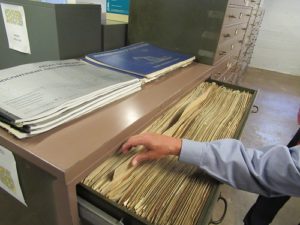 Detail of files in the Mid-Continent Geological Library.