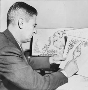 Theodor Geisel sketches the Grinch.